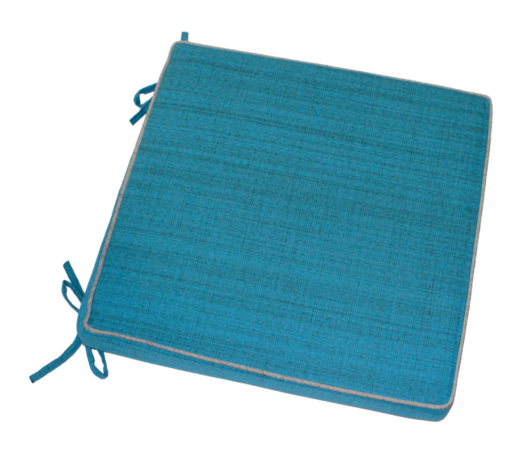SITZKISSEN Outdoor 42/42 cm Orange Türkis Blau - Türkis, Textil (42/42/4cm) - TiborTex