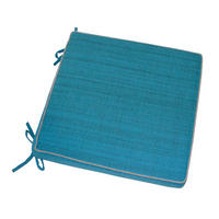 SITZKISSEN Outdoor 42/42 cm Orange Türkis Blau - Türkis, Textil (42/42/4cm) - TiborTex