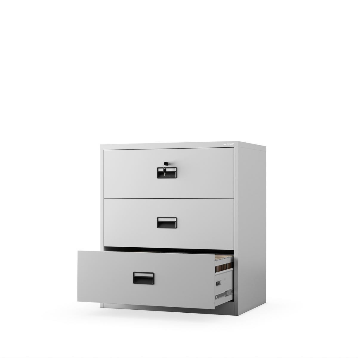 AKTENSCHRANK SARA XL V3 102x90x60 cm - Grau, Metall (90/102/60cm) - Jan Nowak