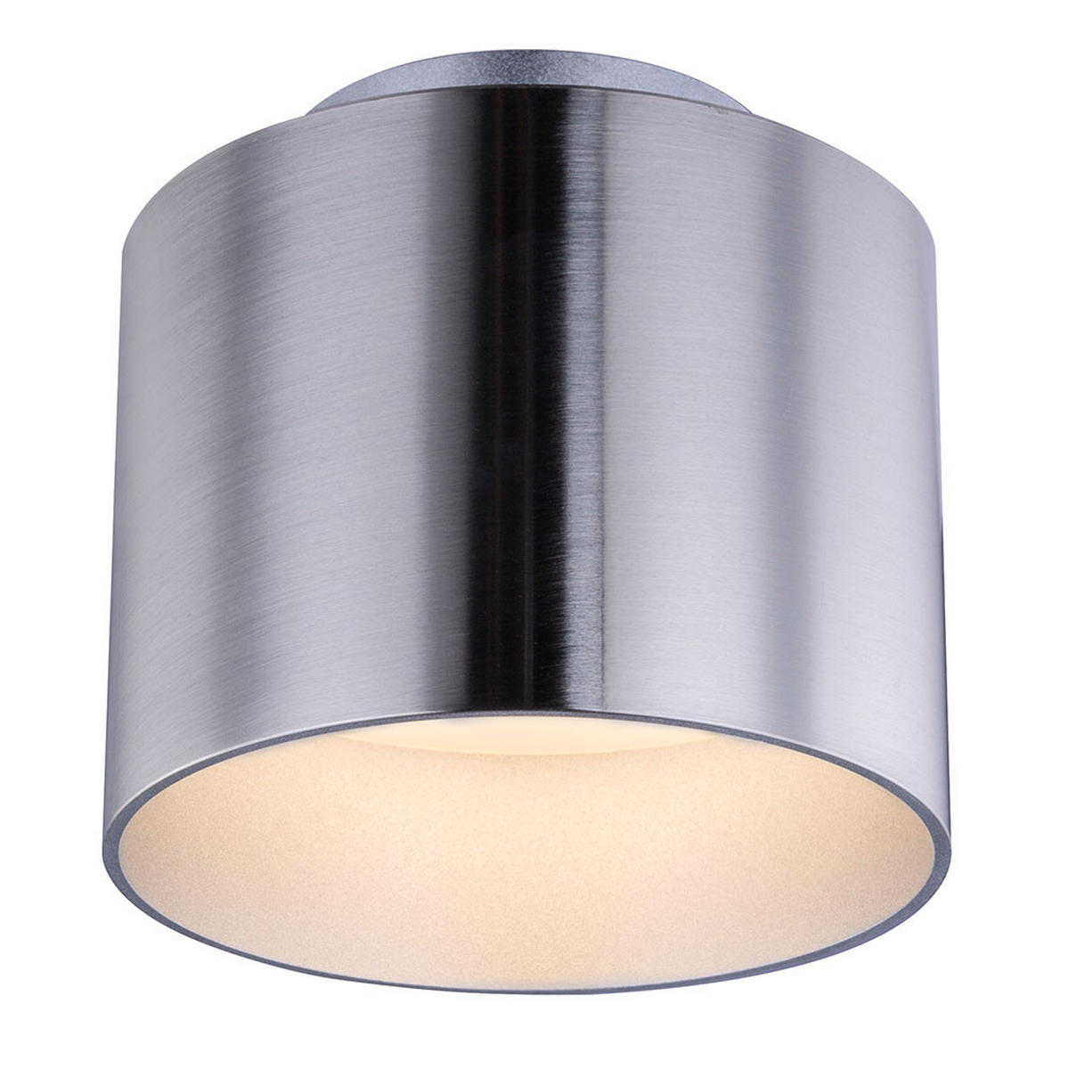 LED DECKENLEUCHTE Alu Nickel Matt Silber 2er Set - Silberfarben, Metall (10/10/10.5cm) - Globo Lighting