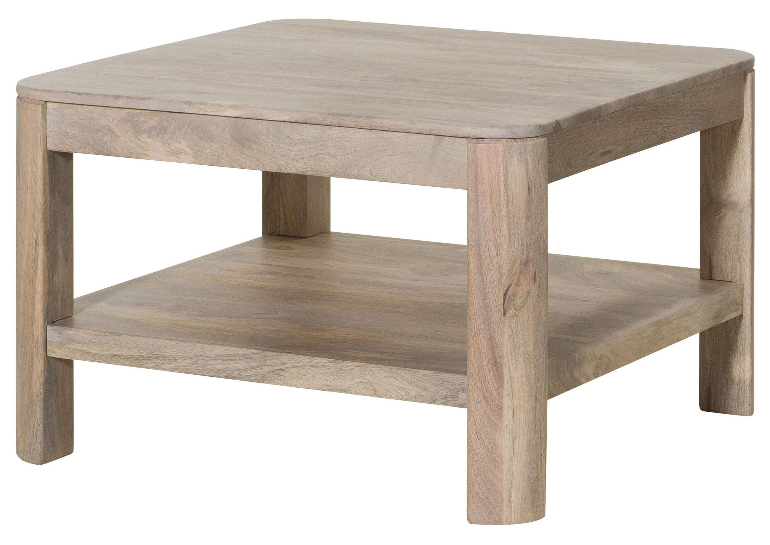 COUCHTISCH Mango 70x70x45 weiß lackiert TORONTO #306 - Weiß, Holz (70/70/45cm) - Massivmoebel24