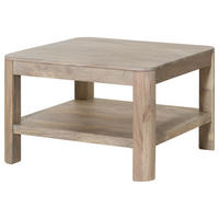 COUCHTISCH Mango 70x70x45 weiß lackiert TORONTO #306 - Weiß, Holz (70/70/45cm) - Massivmoebel24