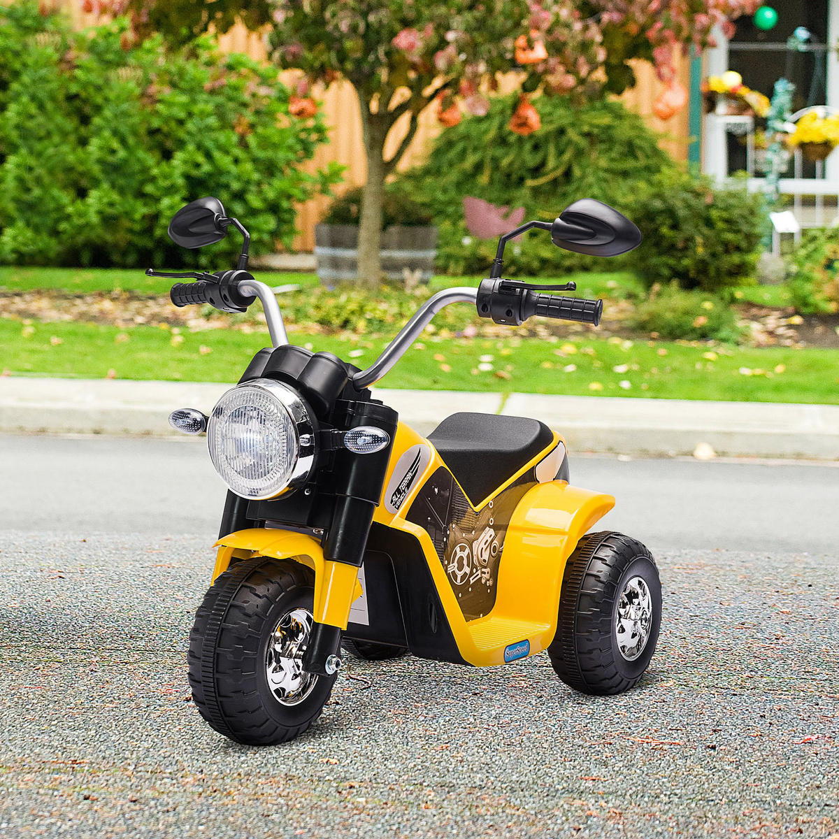 ELEKTRO-MOTORRAD DE-12998 3 Räder Gelb/Schwarz - Gelb, Kunststoff (72/57/56cm) - ComfortXL