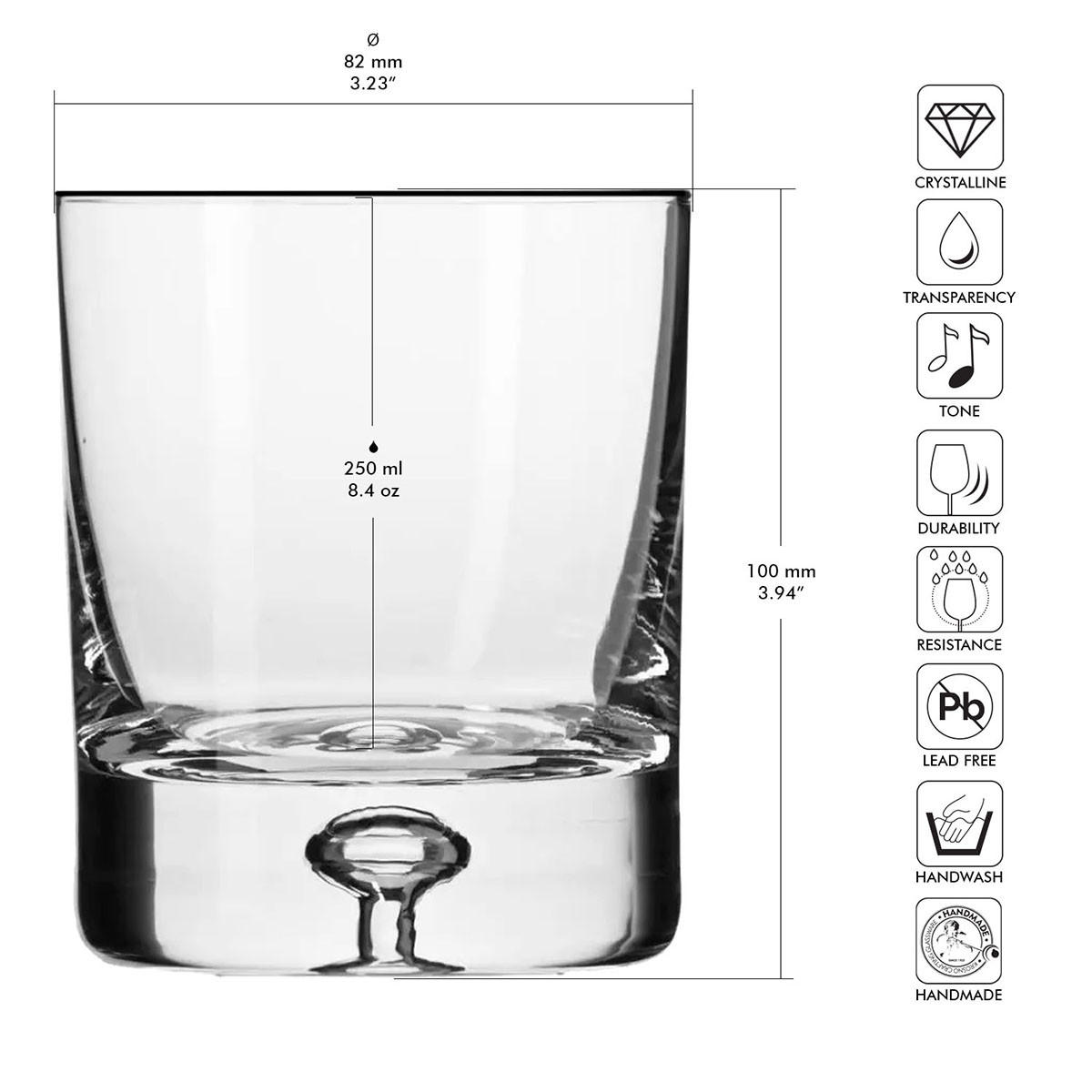 WHISKYGLÄSER Legend, 6er-Set, 250 ml - Transparent, Glas (0.25L) - Krosno Glass