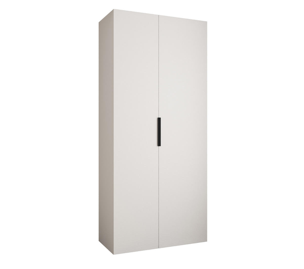 DREHTÜRENSCHRANK 245,5/110/50 2-türig - Schwarz/Weiß, Holz/Metall (110/245.5/50cm) - Abiks Möbel