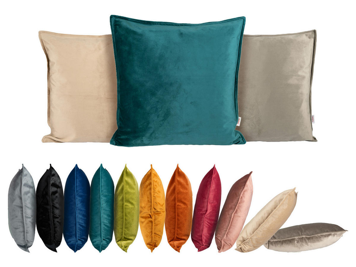 KISSENHÜLLE Samt&Sonders rost-orange 45/45 cm - Dunkelorange, Textil (45/45cm) - beties Heimtextil