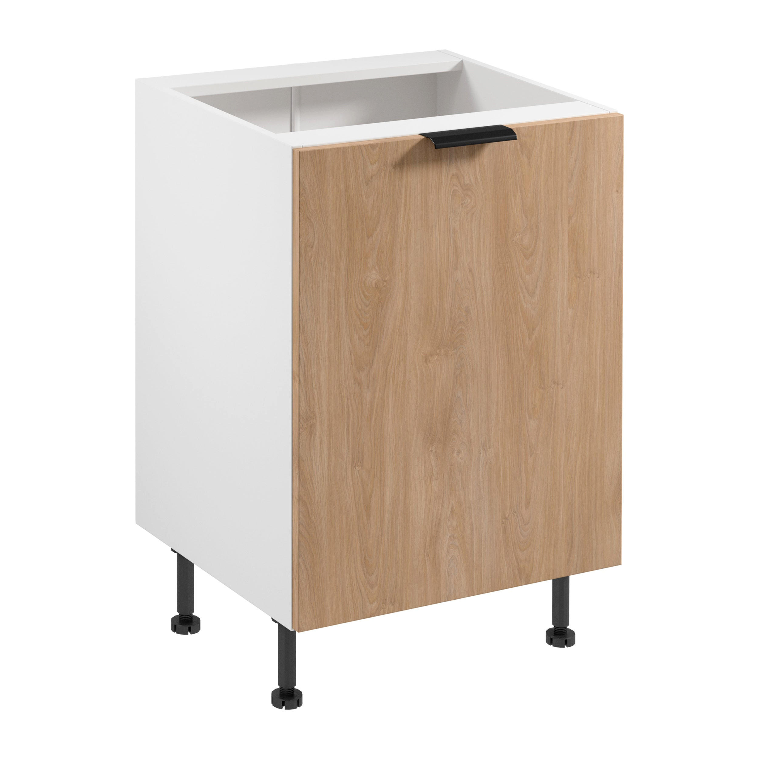 UNTERSCHRANK D60 P/L – Sorento Weiß Sonoma Eiche – Weiß / Sonoma Eiche - Weiß/Sonoma Eiche, Holzwerkstoff (60/87/52cm) - ROYAL24_MARKT