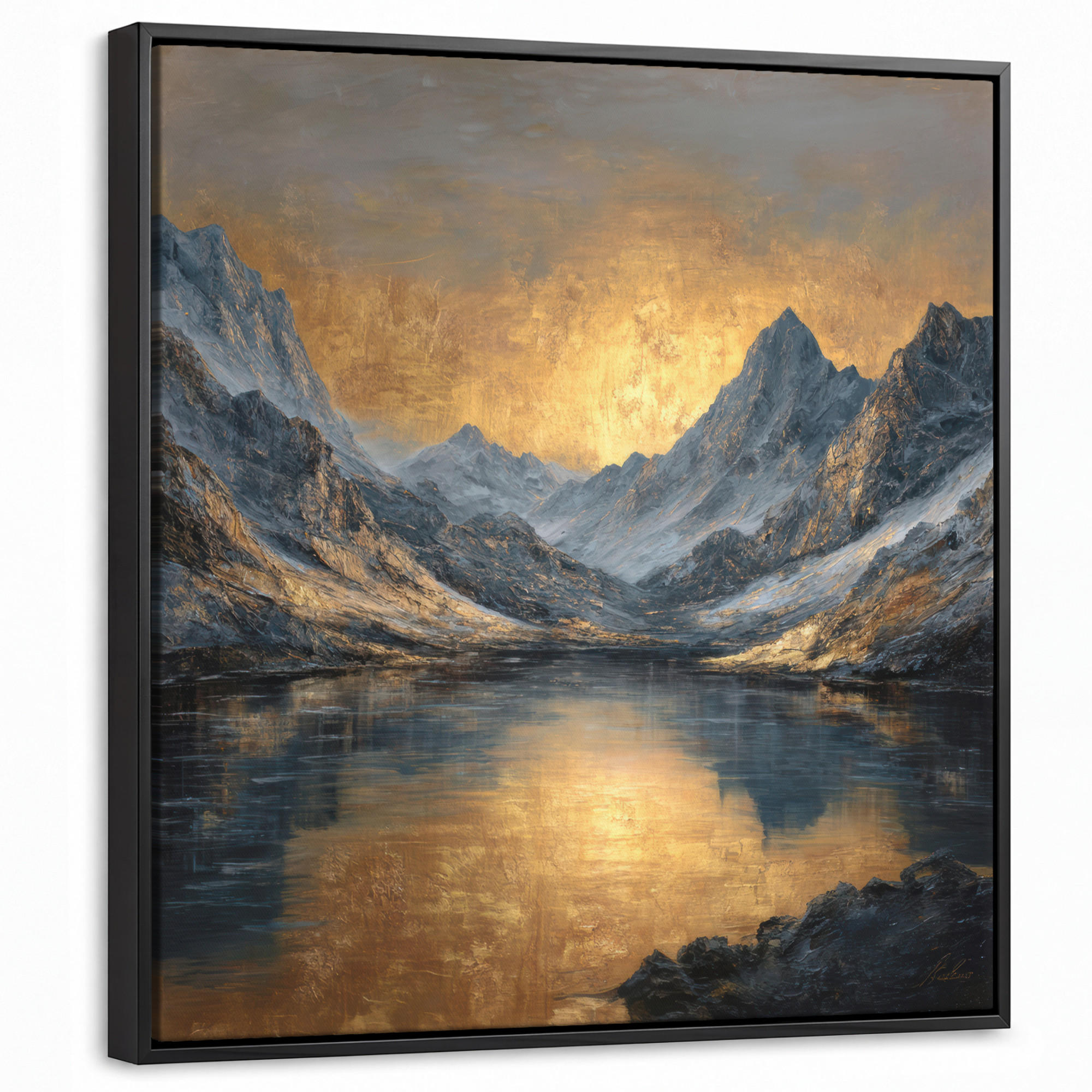 MuchoWow Leinwand Gold 50x50 cm
