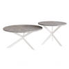 COUCHTISCH rund auf MDF, Grau - Weiß/Grau, Holzwerkstoff (75/75/36cm) - Idohome