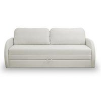 SCHLAFSOFA Diego creme - Creme/Schwarz, Kunststoff/Textil (221/90/91cm) - Selsey