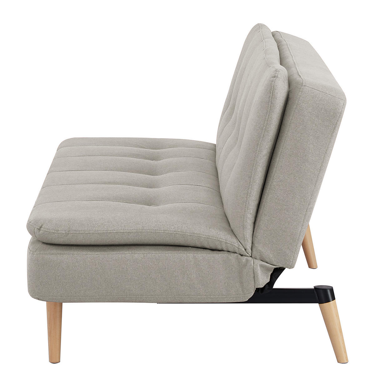 SCHLAFSOFA - Eichefarben/Hellgrau, Holz/Birkenholz (180/84/89cm) - home24