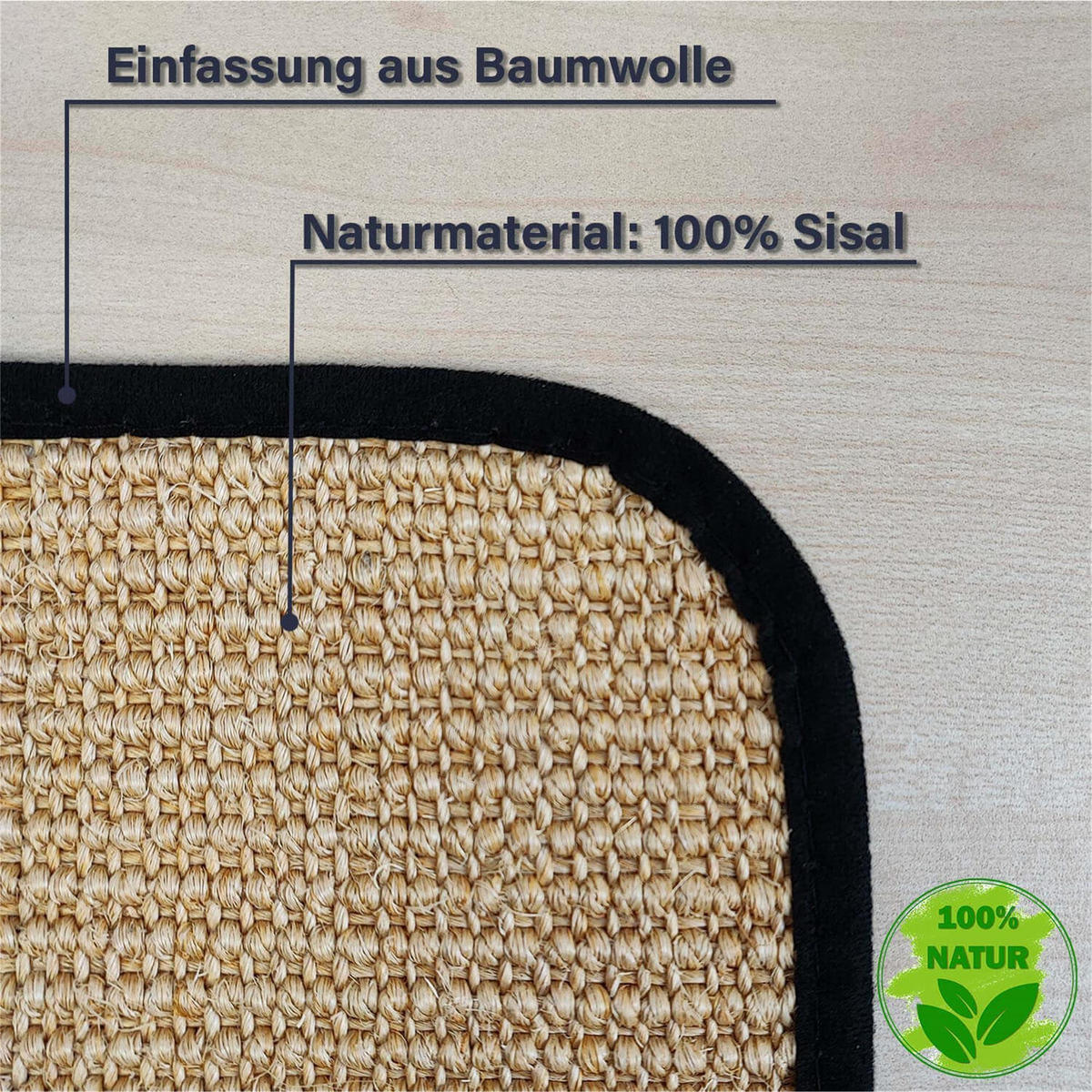 FUSSMATTE ECO-SISAL - Hellgrün, Textil (45/90cm) - WohnDirect