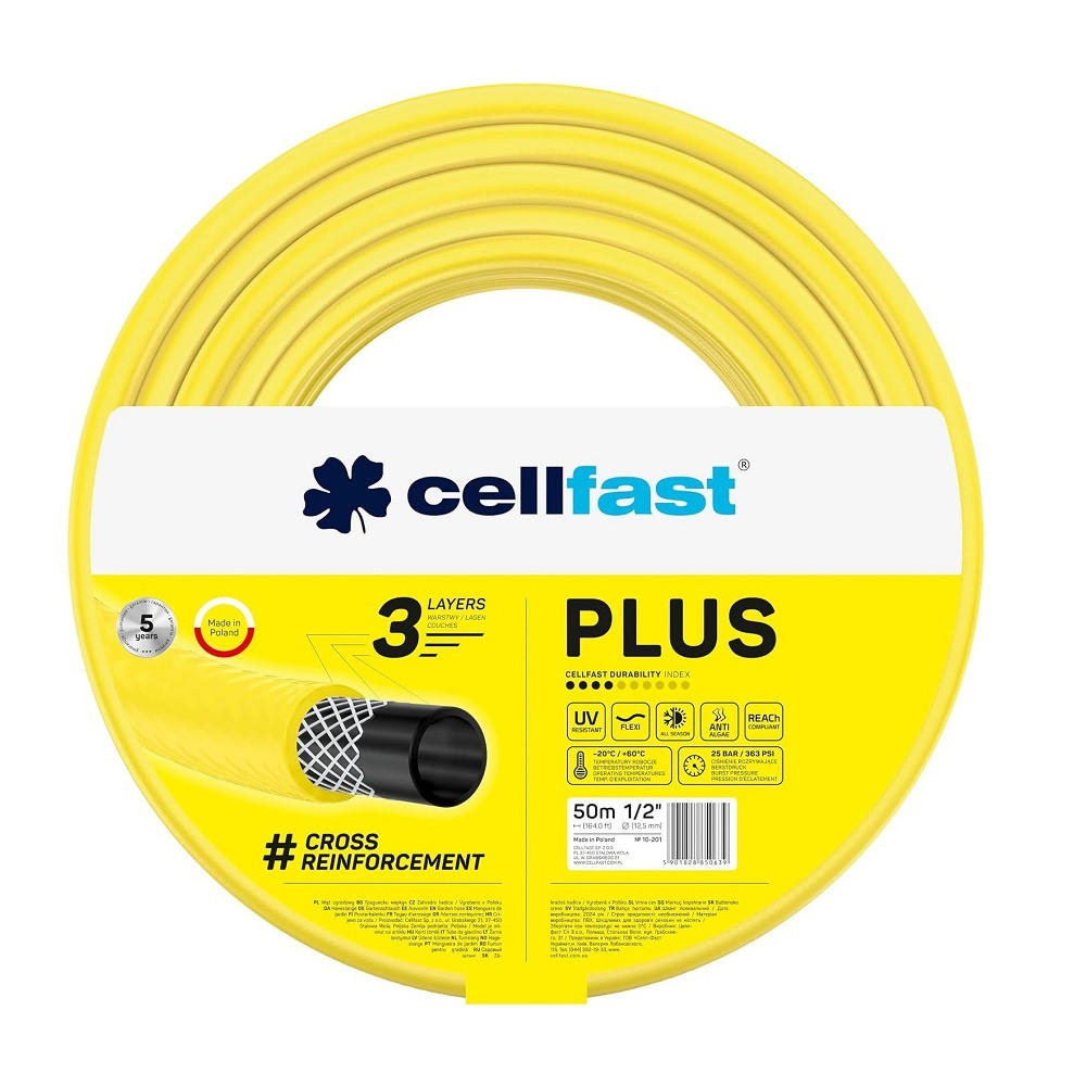 GARTENSCHLAUCH PLUS 1/2" 50 m - Transparent, Kunststoff (5000cm) - Cellfast