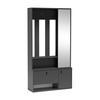 GARDEROBENSCHRANK Pots Plus mit zwei Türen graphit - Graphitfarben, Holzwerkstoff (100/190/33cm) - Beautysofa