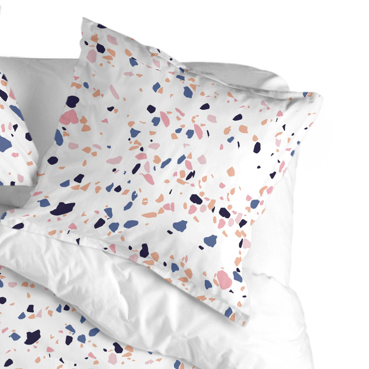 KISSENBEZUG terrazzo 80x80 cm mehrfarbig - Multicolor, Textil (80/80cm) - Happy Friday