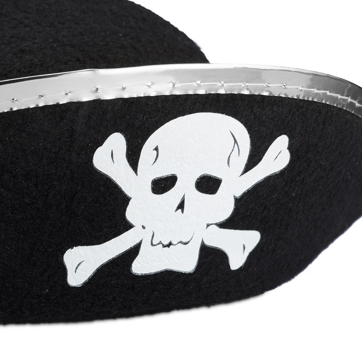 4XPIRATENHUT - Schwarz, Textil (33/11/24cm) - Relaxdays