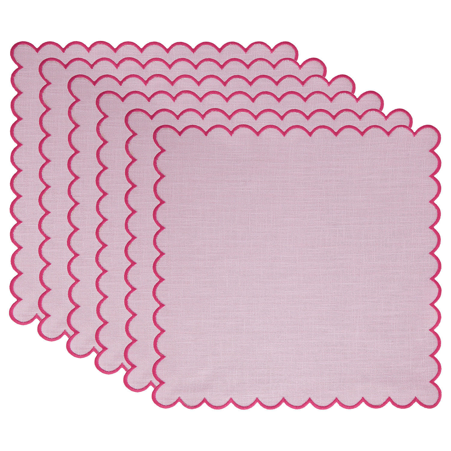 SERVIETTE (6er Set) Summer Cheer - Pink, Textil (42/42cm) - Butlers