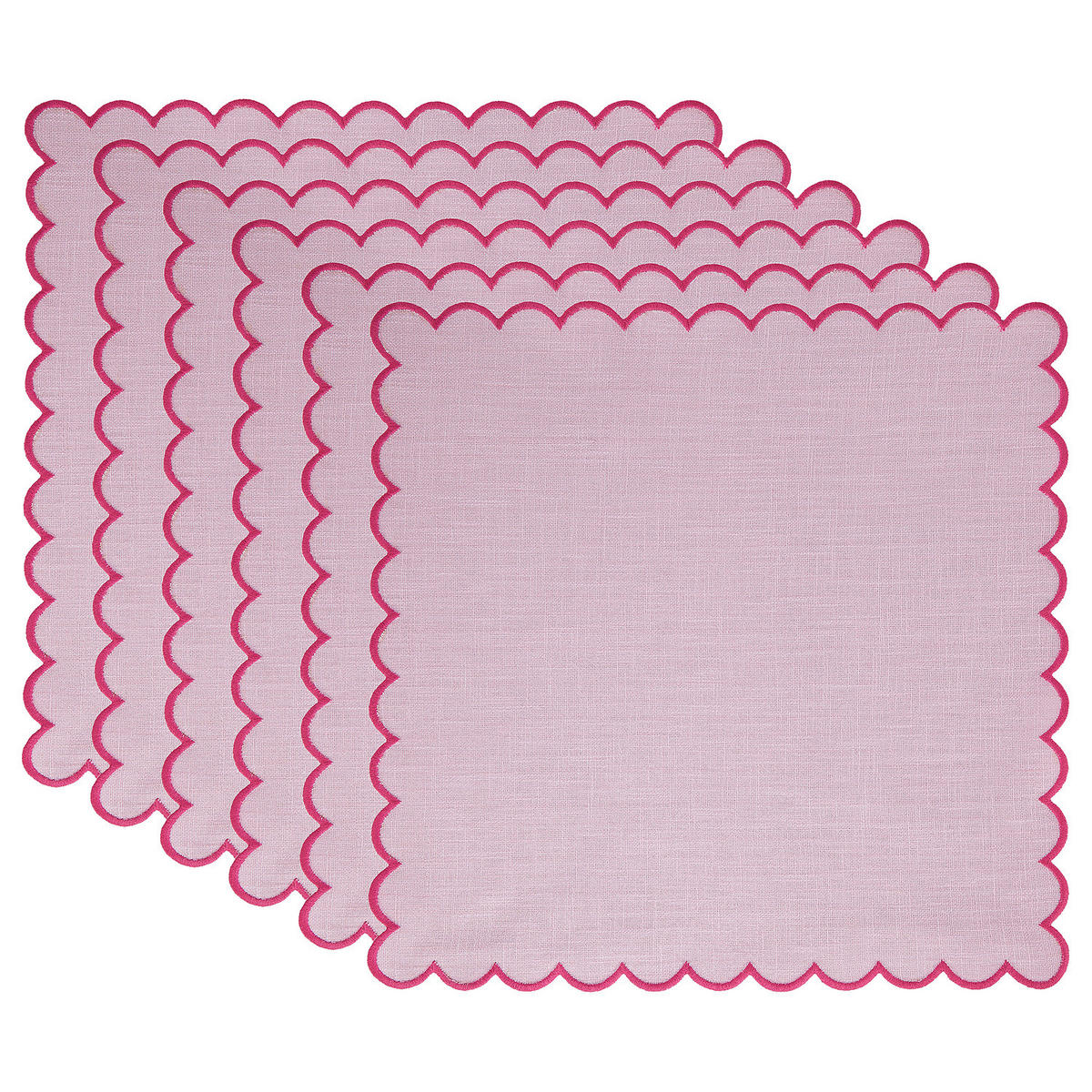 SERVIETTE (6er Set) Summer Cheer - Pink, Textil (42/42cm) - Butlers