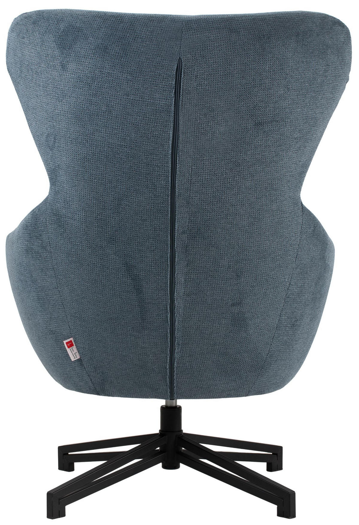 OHRENSESSEL Marconia - drehbar - blau - Blau/Schwarz, Textil/Metall (74/109/80cm) - bene living