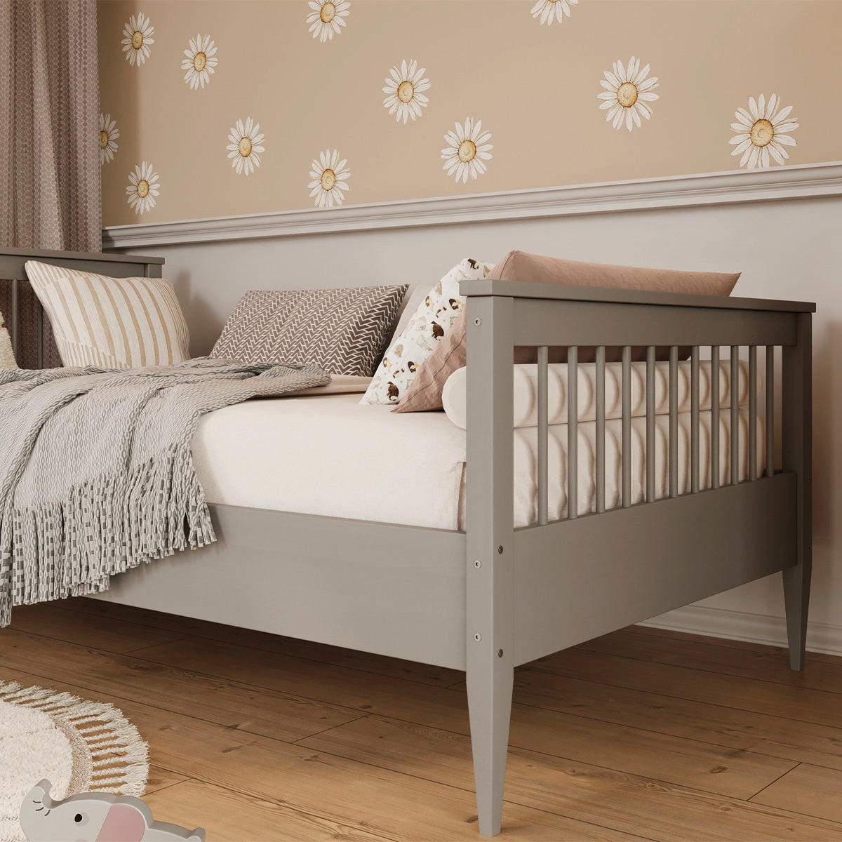 BETT 90/200 Emilia Grau - Grau, Holz (90/200cm) - Petits-meubles