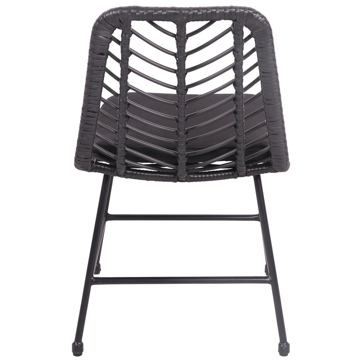 STÜHLE Oka Schwarz 2er-Set - Schwarz, Kunststoff (45.5/77.5/62cm) - Happy Garden