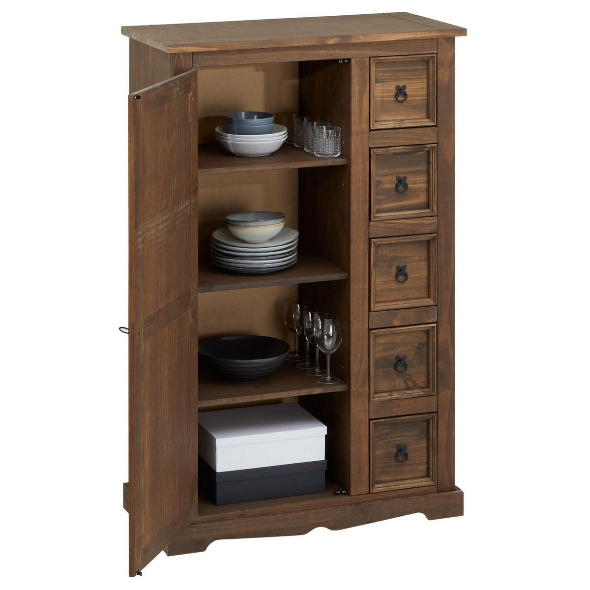 KOMMODE TEQUILA - Braun, Holz (95/150/45cm) - IDIMEX