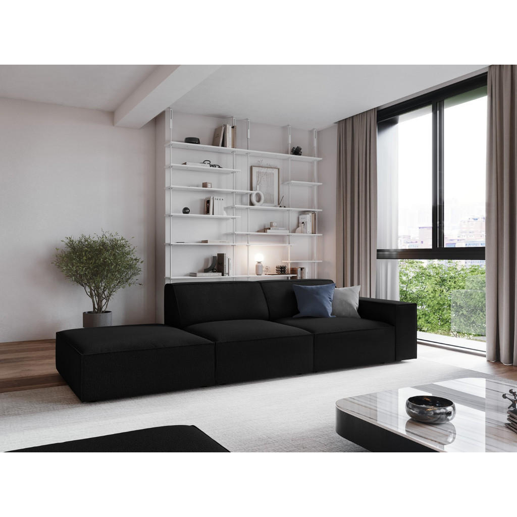 Thumbnail - Micadoni Sofa, Schwarz, Textil, 3-Sitzer, 102x70x262 cm, Hergestellt in Europa, Wohnzimmer, Sofas & Couches, Sofas, 3-Si...