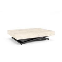 COUCHTISCH SANNA U Weiß 80x200x80 cm - Weiß, Holzwerkstoff (200/80/80cm) - FURNLUX