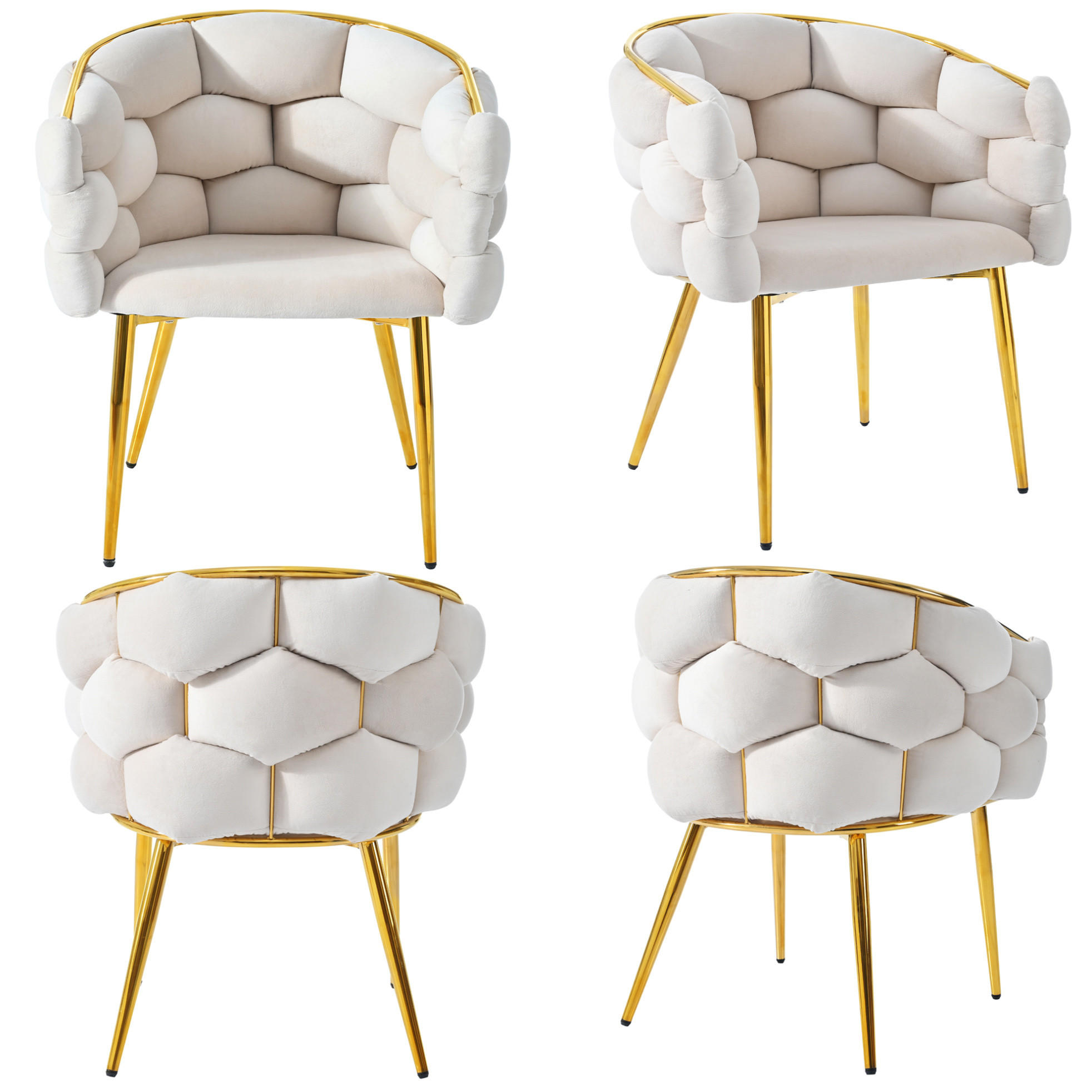 Mivray Esszimmerstuhl-Set Beige 41x74x44 cm