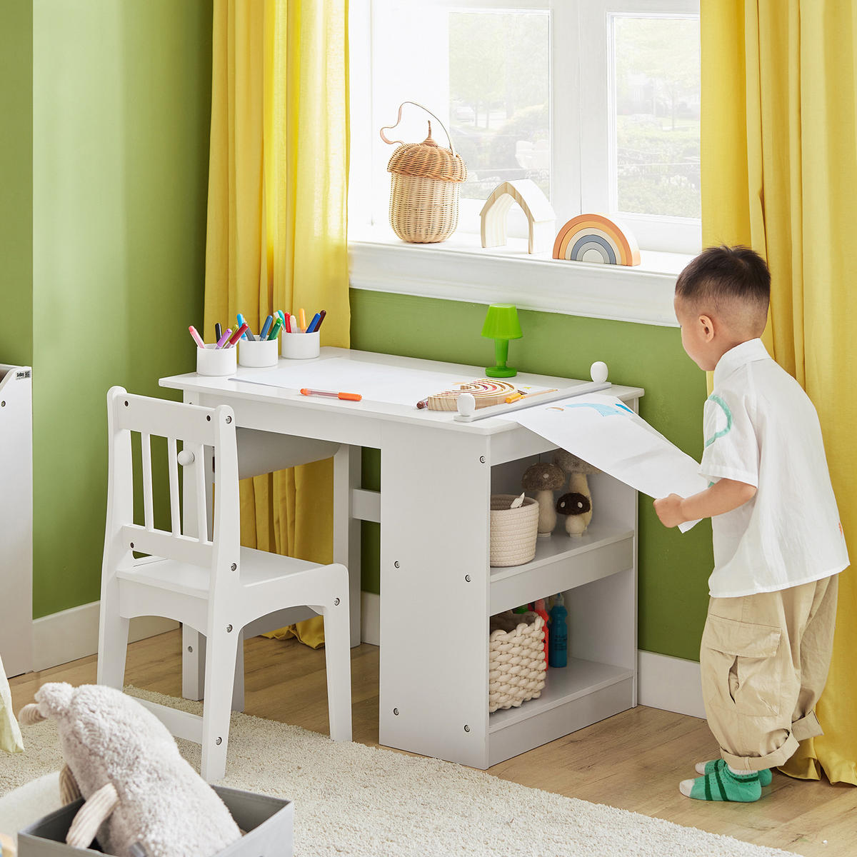 KINDERSITZGRUPPE Weiß - Weiß, Holzwerkstoff (80/65/54cm) - SoBuy