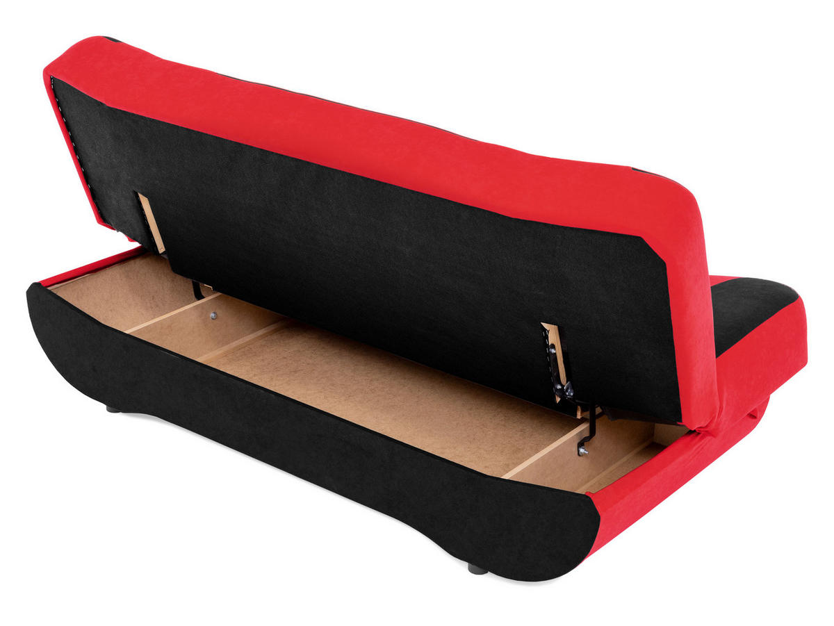 SCHLAFSOFA Pinto - Schwarz/Grau, Holzwerkstoff/Kunststoff (190/94/90cm) - MIRJAN24