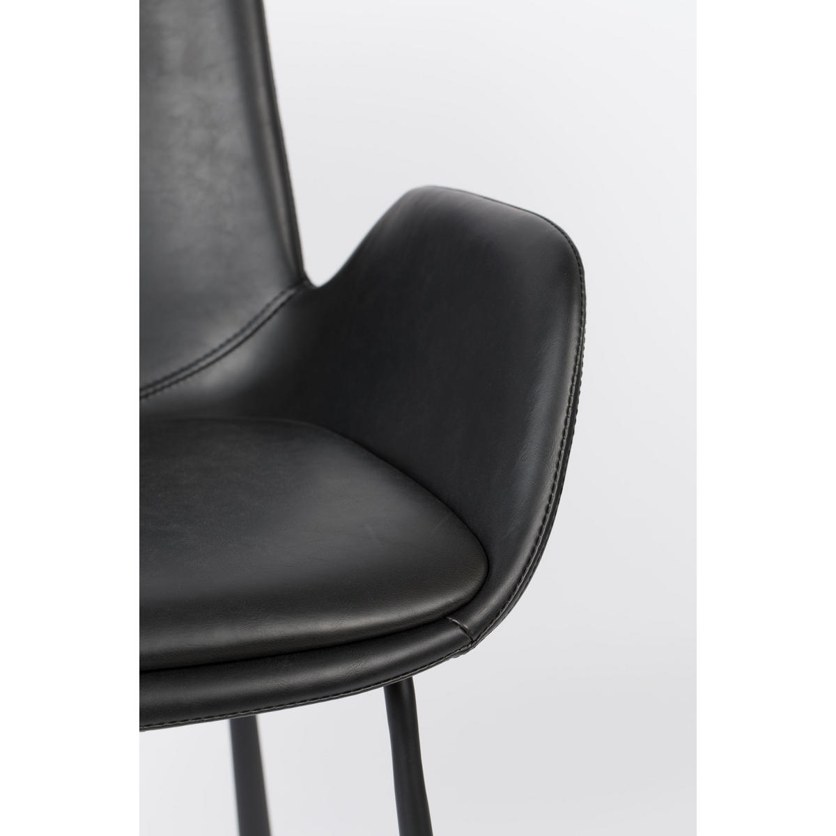 ESSZIMMERSTUHL Brit LL Schwarz - 2 er Set - Schwarz, Kunststoff (59/79/62cm) - Zuiver