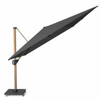 AMPELSCHIRM rechteckig 4 x 3 m Challenger T¹ Premium 360° kippbar schwarz/teak - Schwarz, Metall (300/400cm) - Platinum