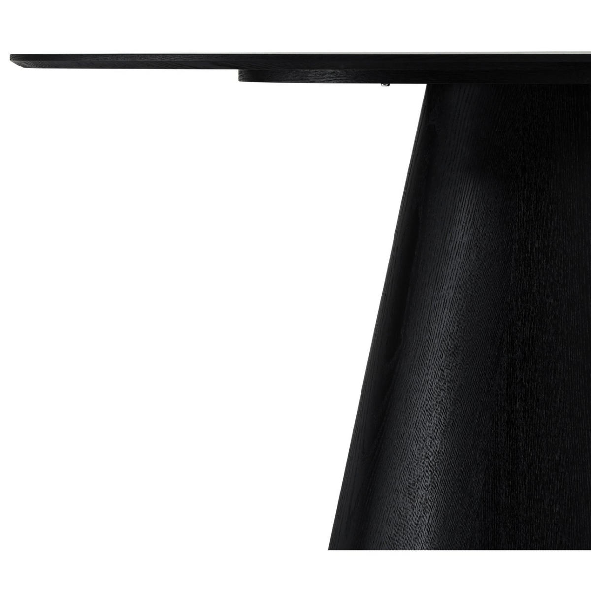 ESSTISCH 90/160/76 Schwarz oval - Schwarz, Holz (90/160/76cm) - Furnhouse