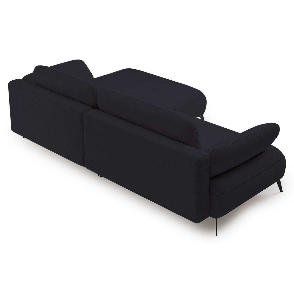 ECKSOFA Avolla Anthrazit rechts - Schwarz, Textil/Metall (186/284cm) - Selsey