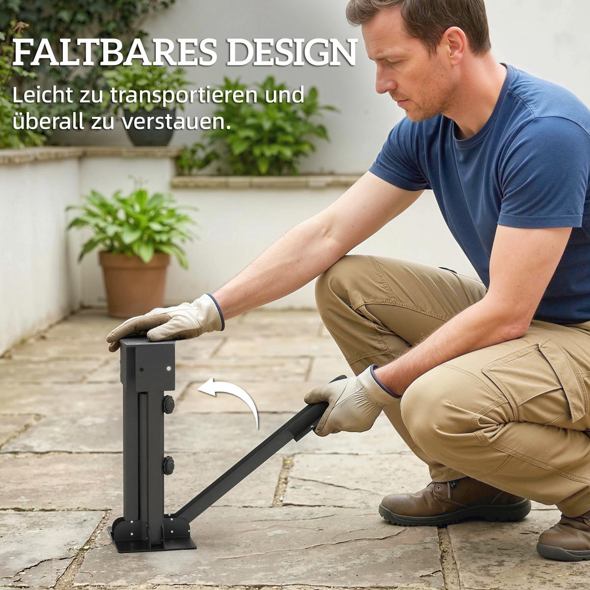 SONNENSCHIRMSTÄNDER Metall Dunkelgrau - Dunkelgrau, Metall (86/86cm) - Outsunny