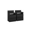 NACHTTISCH Monty Schwarz 39.6 x 59.1 cm 2er Set - Schwarz, Holzwerkstoff (32.3/59.1/39.6cm) - Vicco