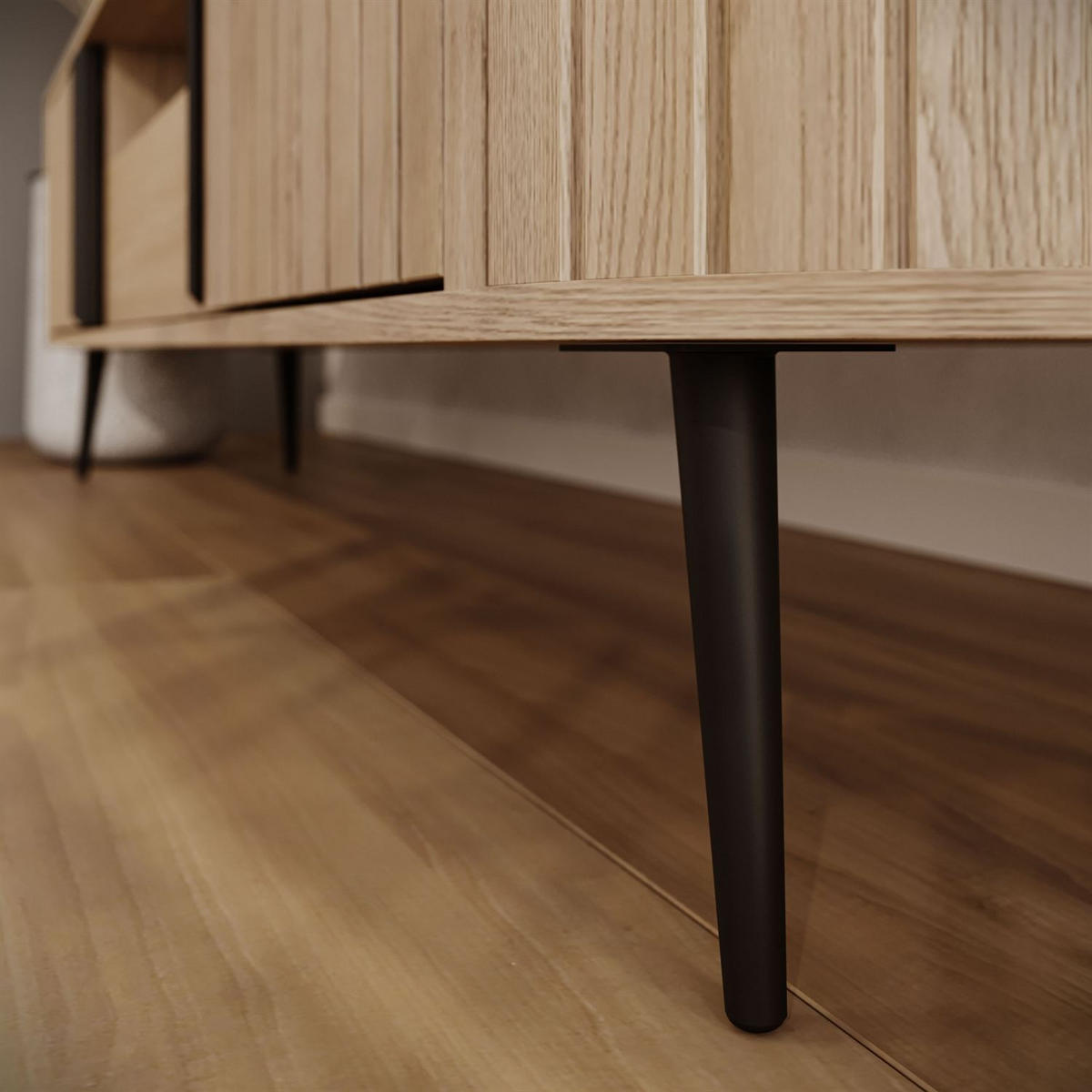 TV-SCHRANK WILLOW mit Schiebefronten - Eichefarben, Holzwerkstoff (196/51/40cm) - Lookway