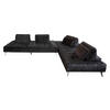 ECKSOFA WIOLO Anthrazit Velvet - Anthrazit/Silberfarben, Textil (350/240cm) - KAWOLA