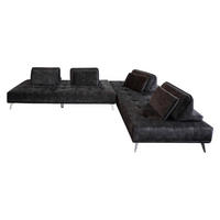 ECKSOFA WIOLO Anthrazit Velvet - Anthrazit/Silberfarben, Textil (350/240cm) - KAWOLA