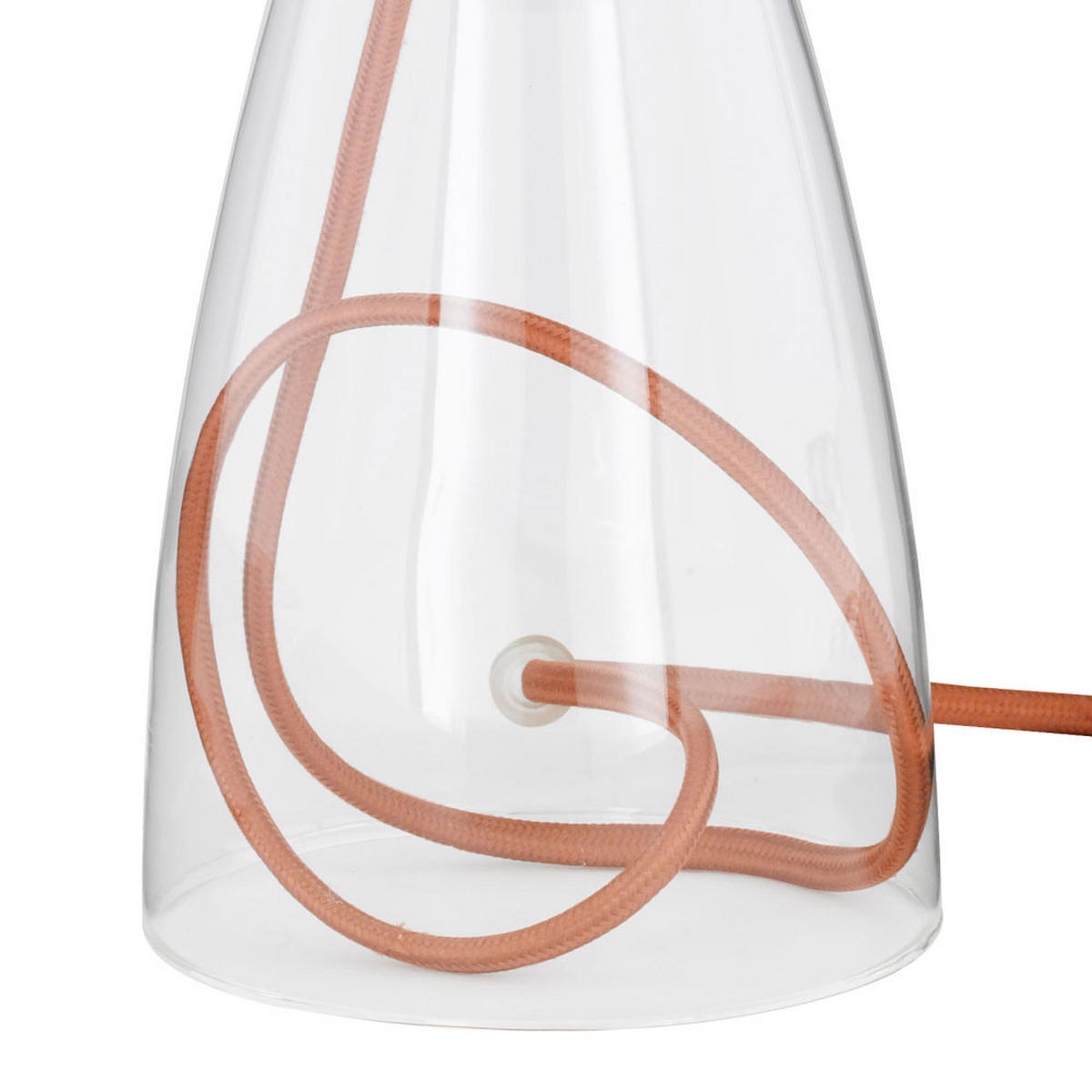 LED TISCHLEUCHTE Cara Braun Klar - Braun, Glas (20/20/36cm) - Wofi