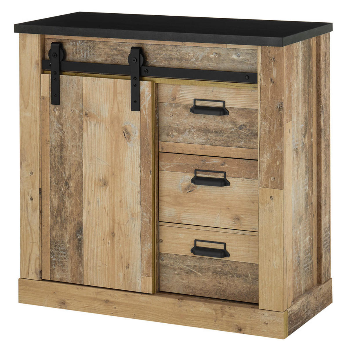 KOMMODE Shelton-61 - Braun, Holzwerkstoff (93/91/43cm) - Lomado