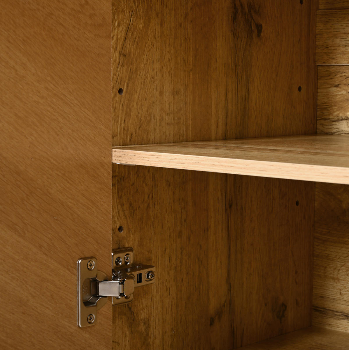 SCHUHSCHRANK aus MDF 80x38x100cm in Natur mit Soft-Close - Naturfarben, Holzwerkstoff (80/100/38cm) - Modfu
