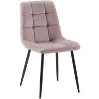 STUHL Samt Pink - Pink, Textil/Metall (45/84/55cm) - CLP
