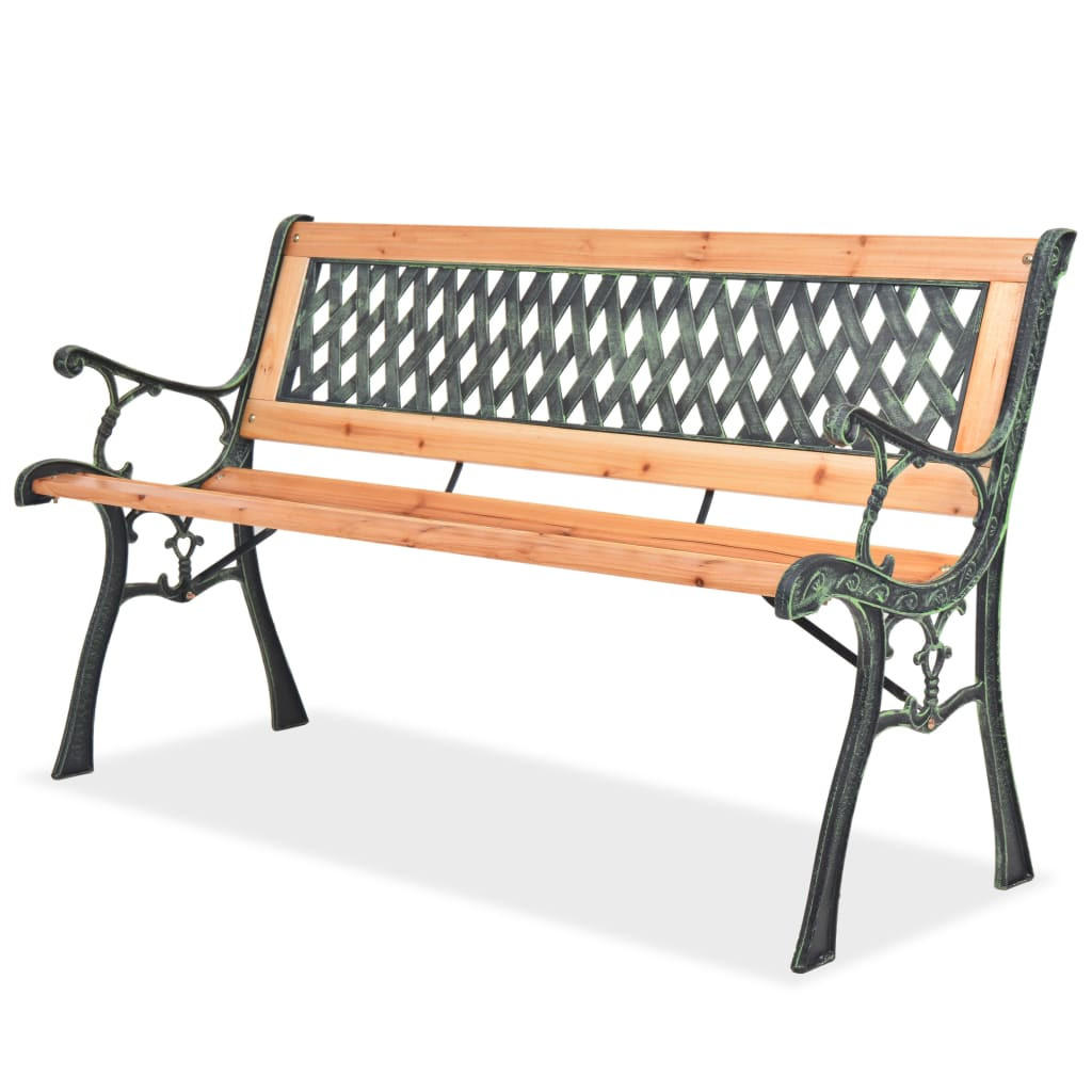 furnicato Gartenbank Braun 122x73x51 cm