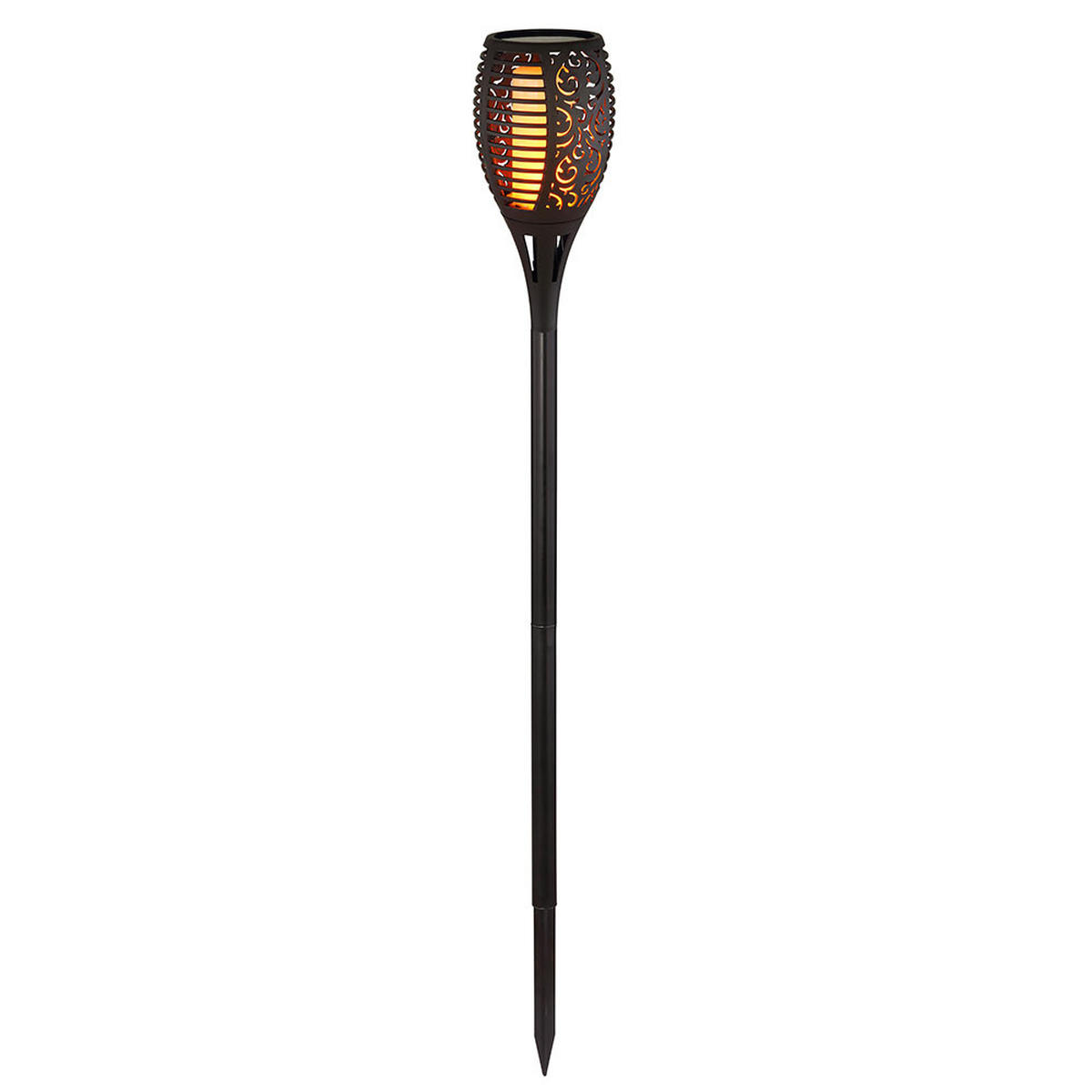 LED AUSSENLEUCHTE Fackel Schwarz - Schwarz, Kunststoff (12/12/97.5cm)