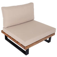 LOUNGESESSEL Garten Hellbraun Beige - Braun, Holz (82/75/82cm) - PROREGAL