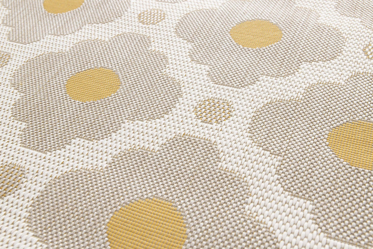 DESIGN Teppich für Innen und Außen gelb - Gelb, Textil (160/230cm) - AFK Living