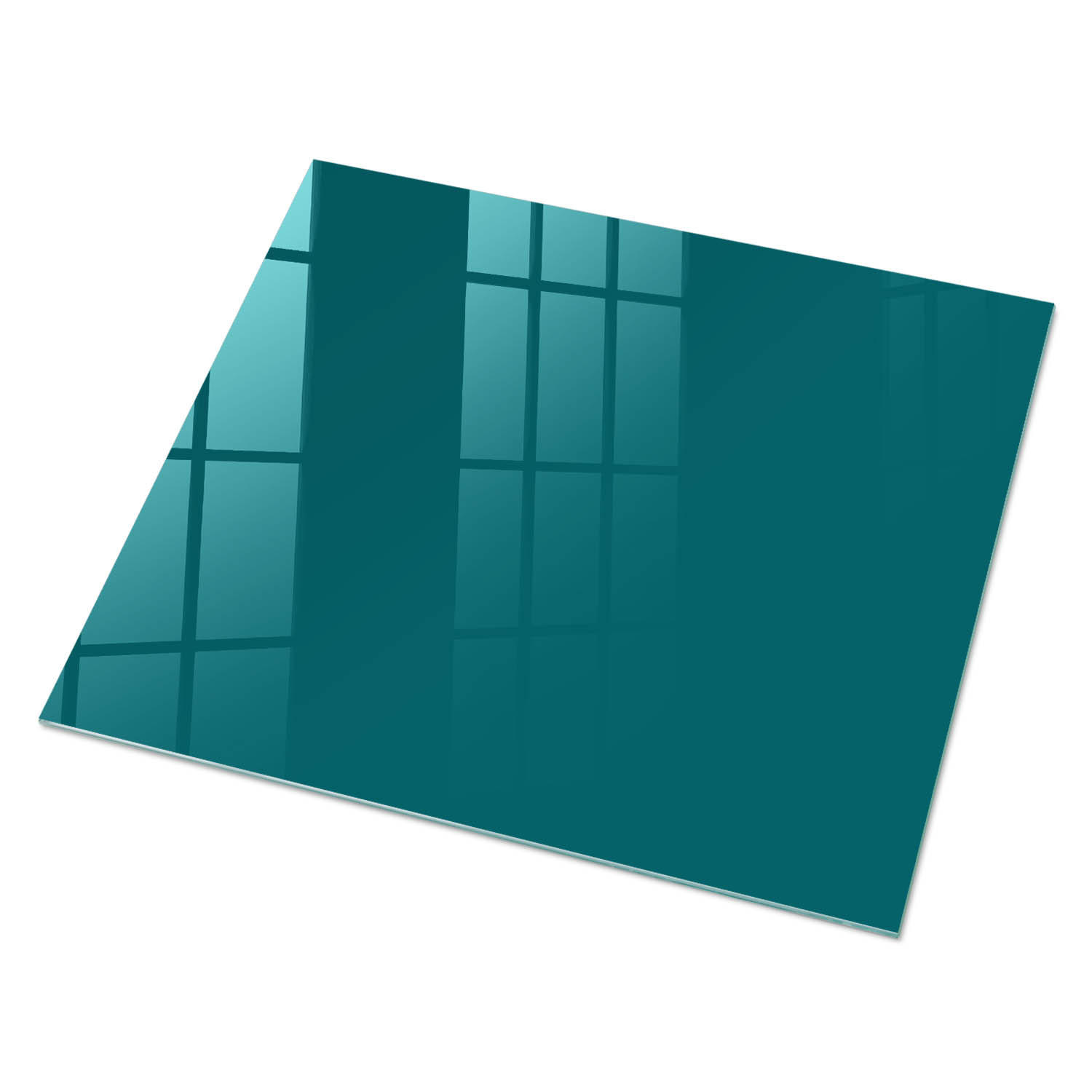 GLASPLATTE 80x60 cm – Dunkeltürkis - Bordeaux, Glas (0.4/80/60cm) - ArtPrintCave