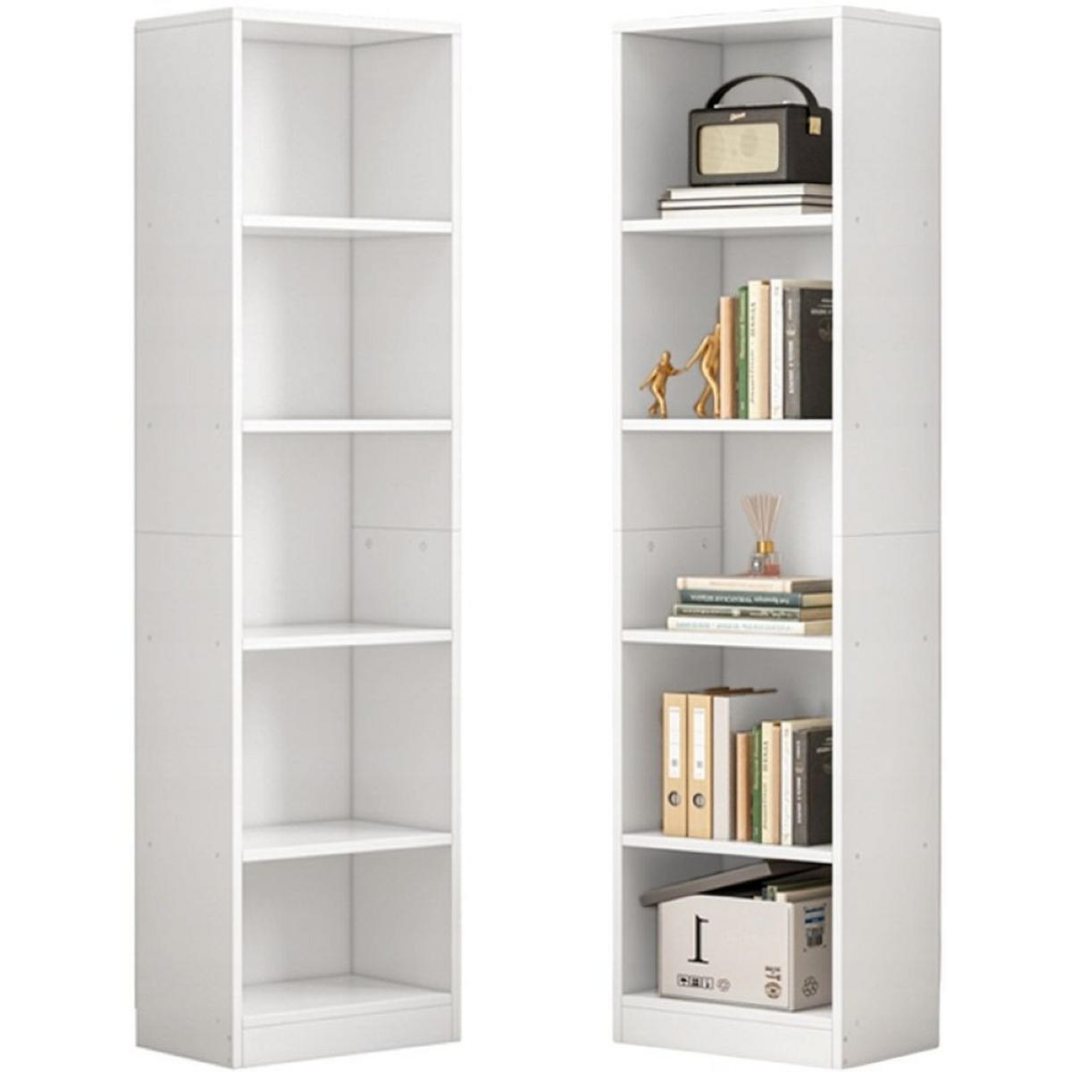 BÜCHERREGAL. weiß 50/183/30 cm - Weiß, Holzwerkstoff (50/183/30cm)